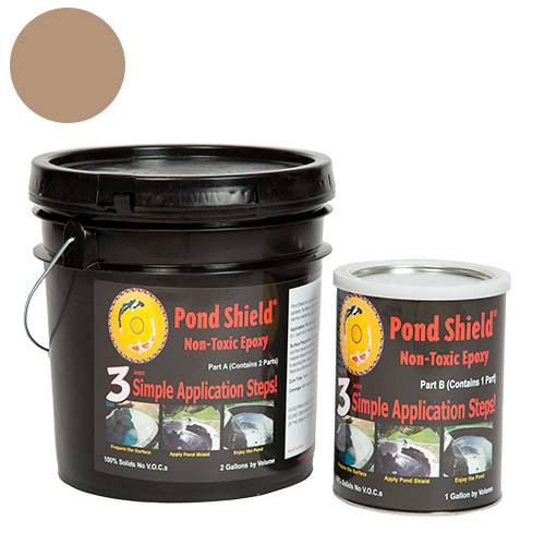 Pond Armor Tan Pond Shield Non-Toxic Epoxy, 3 Gallons Kit