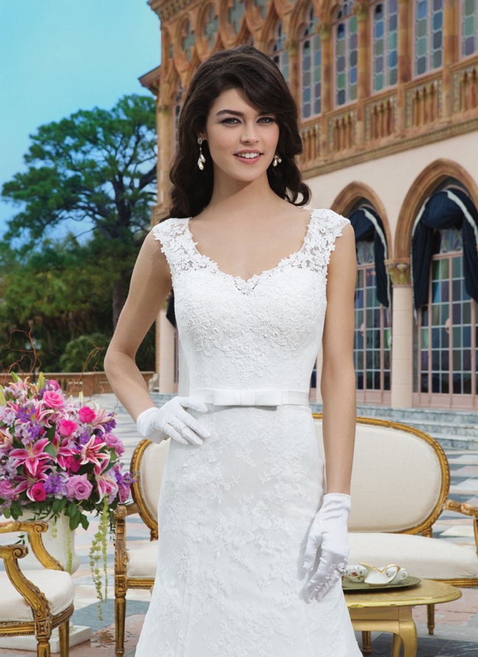 Sincerity Bridal by Justin Alexander Bridal Dress 3776 White Size 12 on Sale