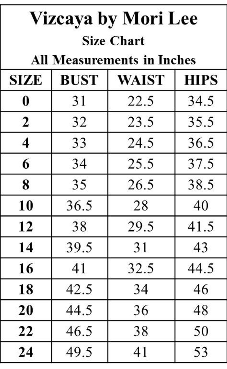 Mori Lee Size Chart | ubicaciondepersonas.cdmx.gob.mx