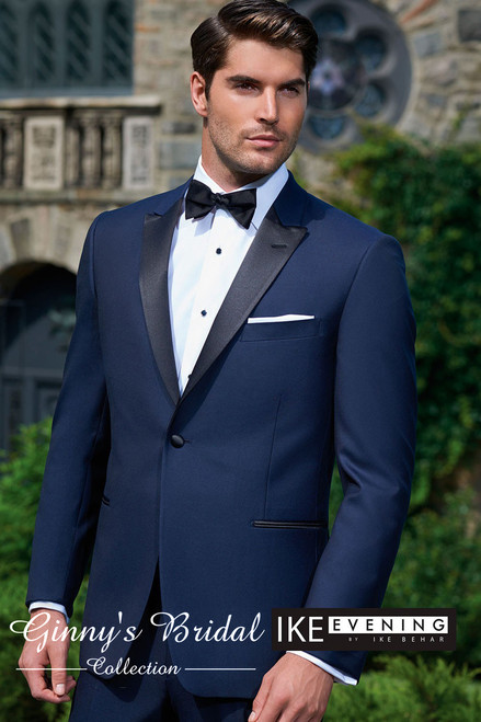 Ike Behar Evening Navy "Blake" Slim Fit Tuxedo - Rental