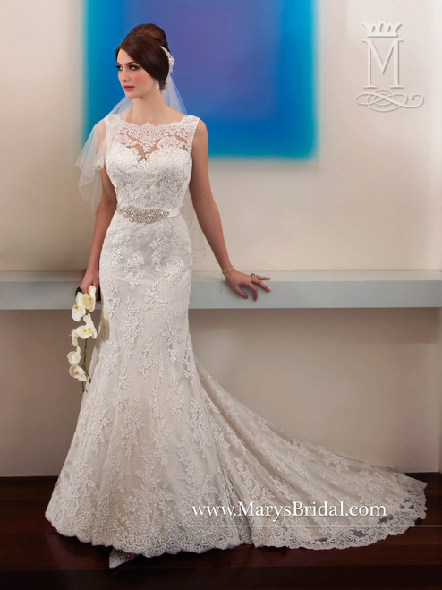 Mary's Bridal Wedding Dress D8128 Shell Size 12 on Sale