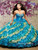 Alta Couture by Mary's Quinceanera Dress 4T101, Turquoise/Canary, Size 6 on SALE