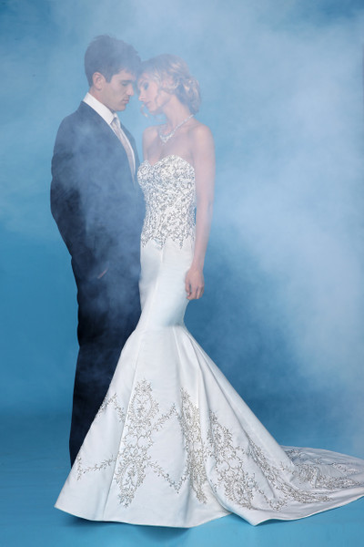 Impression Bridal Wedding Dress 10254 Ivory Silver Size 12 on Sale