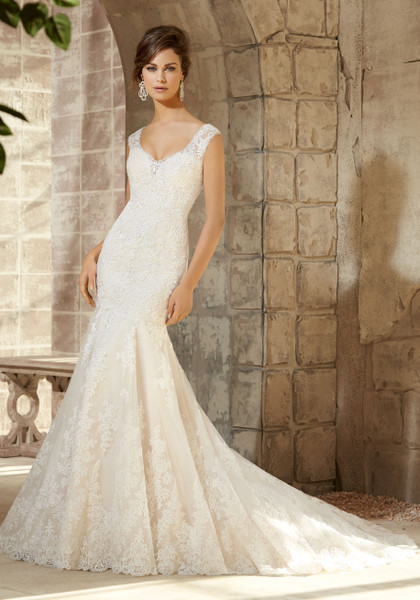 Blu by Morilee Bridal Wedding Dress 5363 Ivory Size 14 on Sale