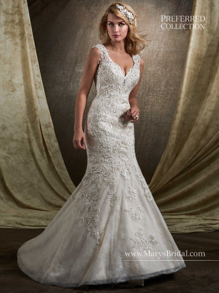 Mary's Bridal Wedding Dress D8128 Shell Size 12 on Sale