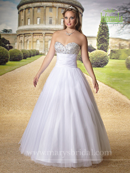Mary's Bridal Wedding Dress Style 2460 Ivory Size 8 on Sale