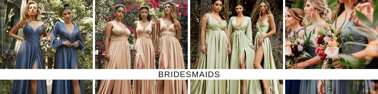 Bridesmaid dresses at Ginnys Bridal COllection in McAllen Texas