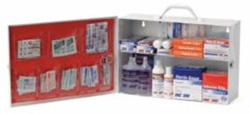 First Aid Metal Cabinet - 2 Shelf Empty w/ Pockets