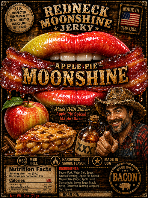 * apple pie moonshine bacon jerky
* apple pie bacon jerky
* maple bacon jerky
* cinnamon bacon jerky
* smoked bacon jerky
* dessert style bacon jerky
* sweet bacon jerky
* apple cinnamon bacon
* candied bacon jerky
* bourbon apple bacon jerky
* handcrafted bacon jerky
* gourmet bacon snacks
* artisan bacon jerky
* smoky sweet bacon
* hardwood smoked bacon jerky
* maple apple bacon
* premium meat snacks
* sweet maple bacon jerky
* country style bacon jerky
* applewood smoked bacon
* protein bacon snacks
* keto bacon jerky
* Redneck Moonshine Jerky
* fall flavor bacon jerky
* cinnamon sugar bacon jerky