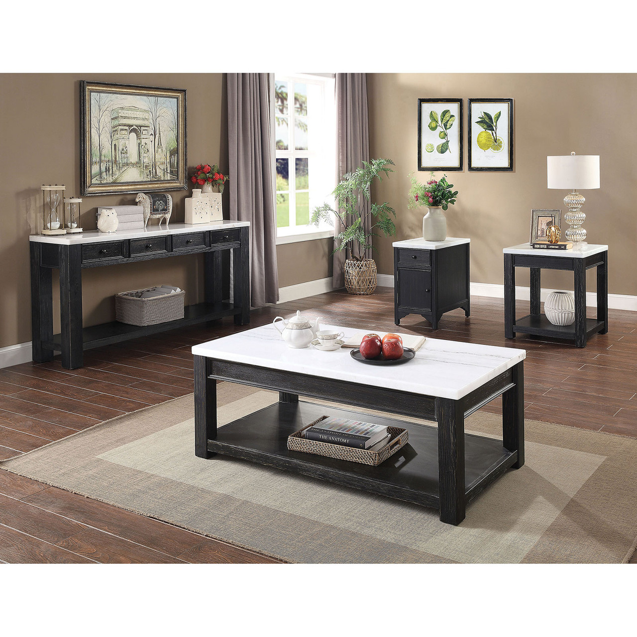 transitional style end tables