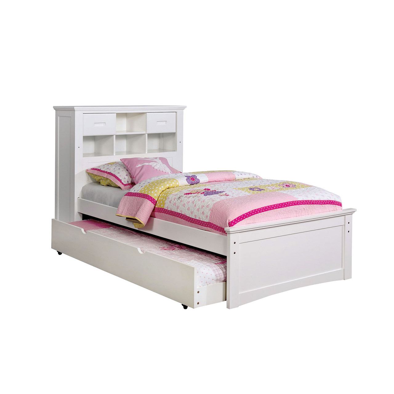 Transitional Wood Twin Storage Bed In White Pearland By Furniture