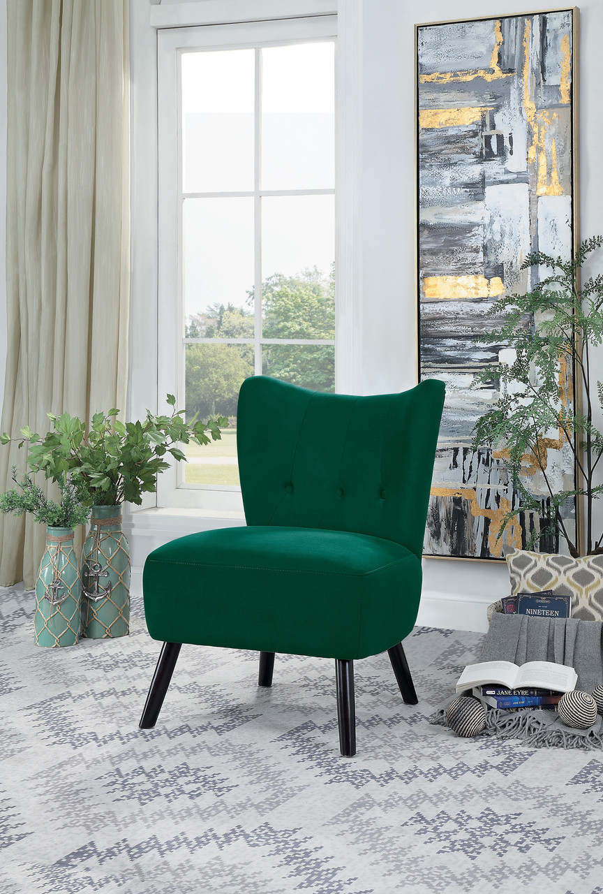 Dark green shop accent chairs