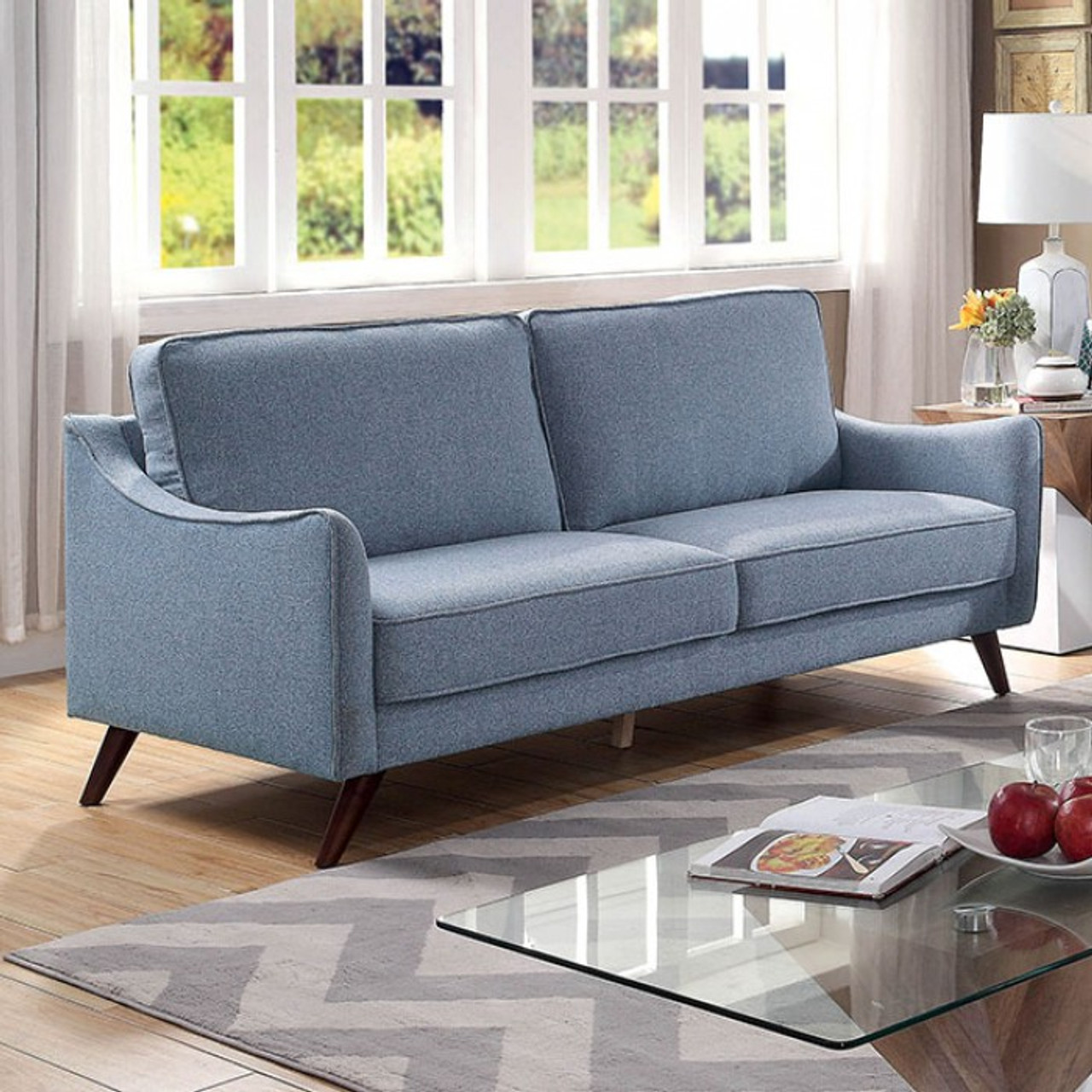 The Alvin Beige Mid Century Modern Sofa at Furniture Express