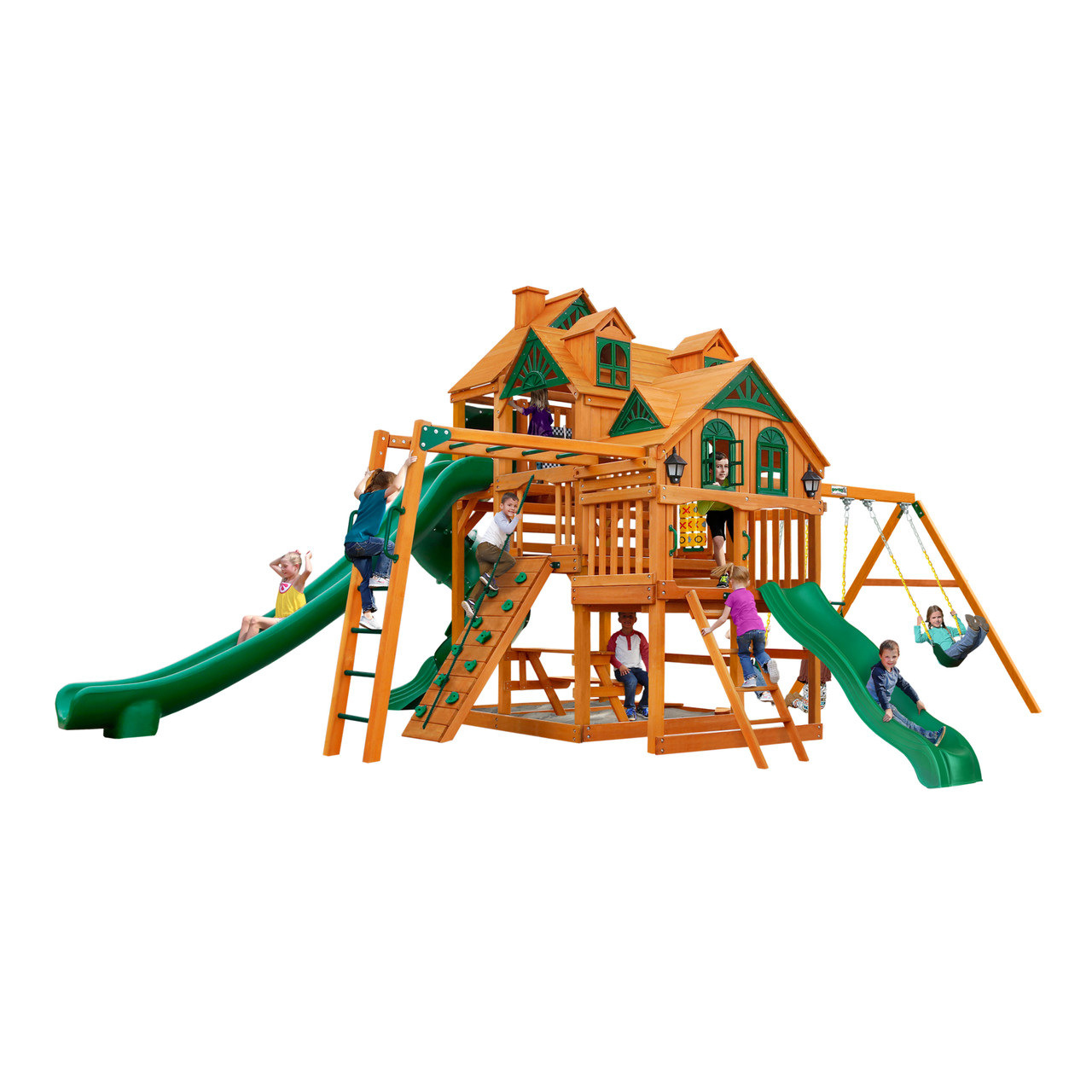 wooden playground set