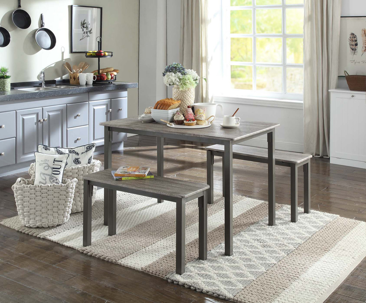 boltzero dining table with 2 benches