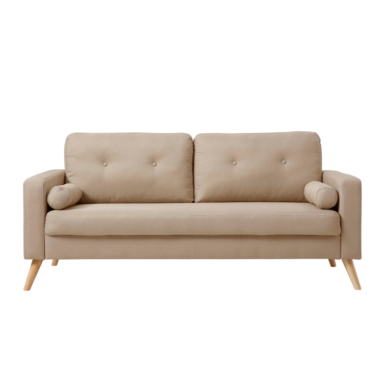 The Alvin Beige Mid Century Modern Sofa at Furniture Express
