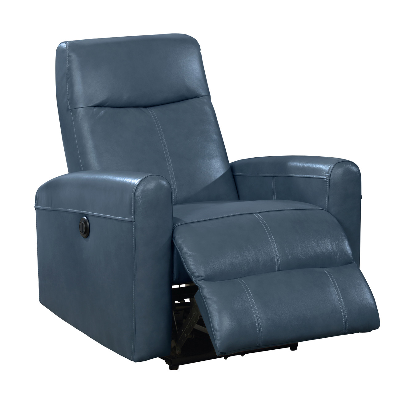 small navy blue recliner