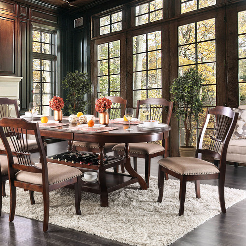 The Jordyn Transitional Dining Table available at Furniture