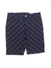 Ashworth Ladies Modern Navy Shorts with Pink Checks - Size 6