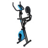 ZAAP Fitness Folding X-Bike Recumbent Upright Exercise Bike Black/Blue