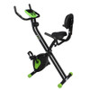 ZAAP Fitness Folding X-Bike Recumbent Upright Exercise Bike Black/Green