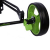 Caddymatic Junior Golf Trolley 3 Wheel Folding Trolley for Kids, Black/Green