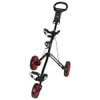 Caddymatic Golf Pro Lite 3 Wheel Golf Trolley Black/Red