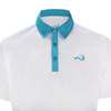 Woodworm Solid Tech Golf Polo Shirts - White/Blue