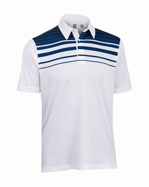 Ashworth Mens Striped Print Polo Ashworth Mens Striped Print Polo