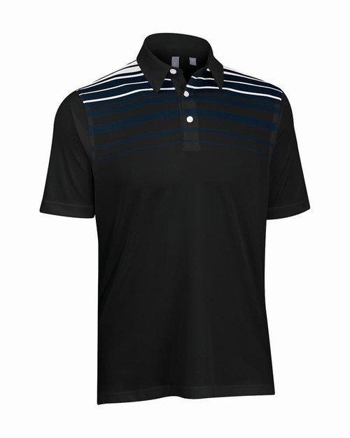 Ashworth Mens Striped Print Polo Ashworth Mens Striped Print Polo