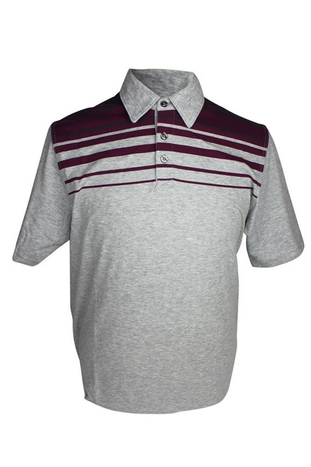 Ashworth Mens Striped Print Polo Ashworth Mens Striped Print Polo