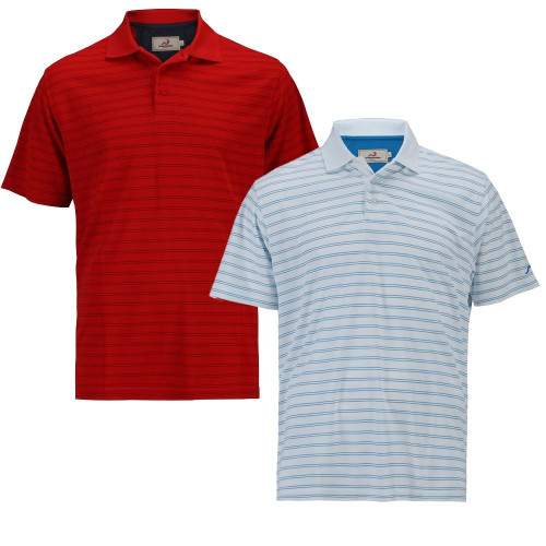 Woodworm Tour Stripe Mens Golf Polo Shirts - 2 Pack Woodworm Tour Stripe Mens Golf Polo Shirts - 2 Pack