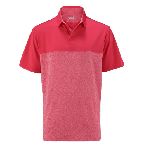 PACK OF 3 Woodworm Golf Shirts - Heather Panel Polos - Mens PACK OF 3 Woodworm Golf Shirts - Heather Panel Polos - Mens