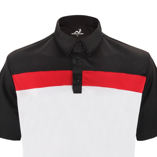 Woodworm Golf Shirts - 3 Pack - Tour Panel Polos - Mens Woodworm Golf Shirts - 3 Pack - Tour Panel Polos - Mens