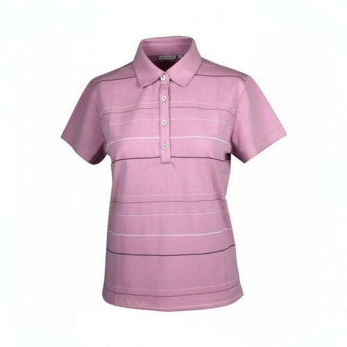 Ashworth Ladies Striped Polo Shirt