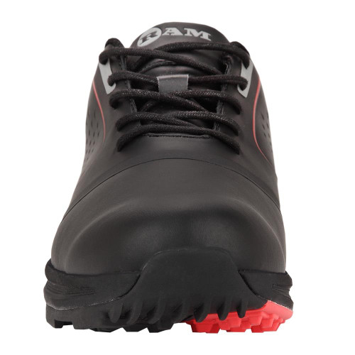 Ram Golf Player Waterproof Mens Golf Shoes - Black / Red Ram Golf Player Waterproof Mens Golf Shoes - Black / Red