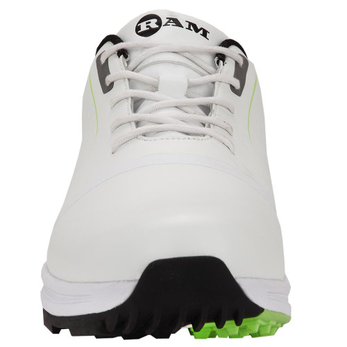 Ram Golf Player Waterproof Mens Golf Shoes - White / Green Ram Golf Player Waterproof Mens Golf Shoes - White / Green