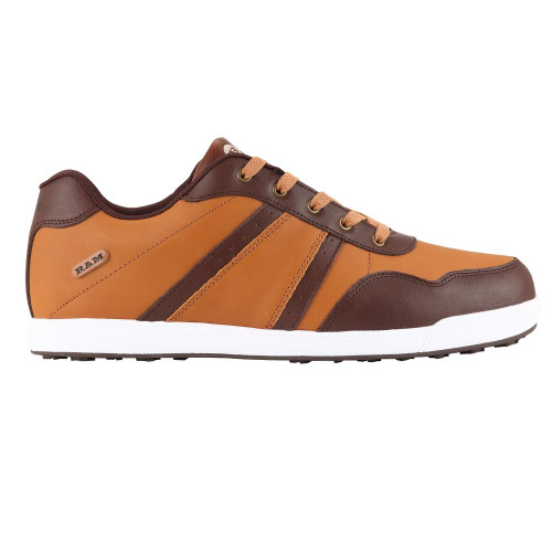 Ram Golf FX Comfort Mens Waterproof Golf Shoes - Brown Ram Golf FX Comfort Mens Waterproof Golf Shoes - Brown