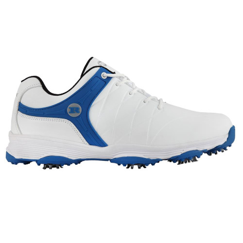 Ram Golf FX Tour Mens Waterproof Golf Shoes, White/Blue Ram Golf FX Tour Mens Waterproof Golf Shoes, White/Blue