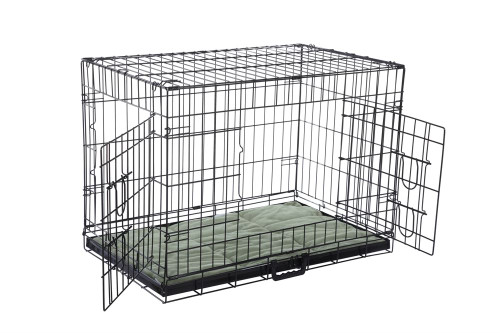 Confidence Pet Dog Folding 2 Door Crate Puppy Carrier Training Cage With Bed M Confidence Pet Dog Folding 2 Door Crate Puppy Carrier Training Cage With Bed M