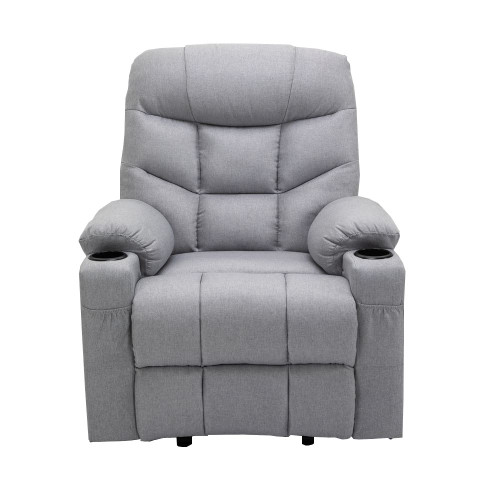 Homegear Fabric Power Lift Electric Recliner Chair w/ Massage, Grey Homegear Fabric Power Lift Electric Recliner Chair w/ Massage, Grey