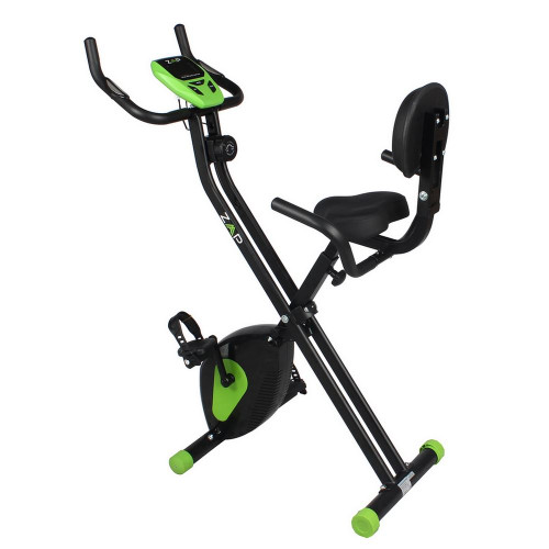 ZAAP Fitness Folding X-Bike Recumbent Upright Exercise Bike Black/Green