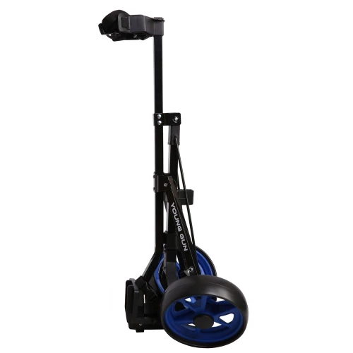 Young Gun Kids Adjustable Golf Trolley for Junior Golfers 3-14 Years Old Blue