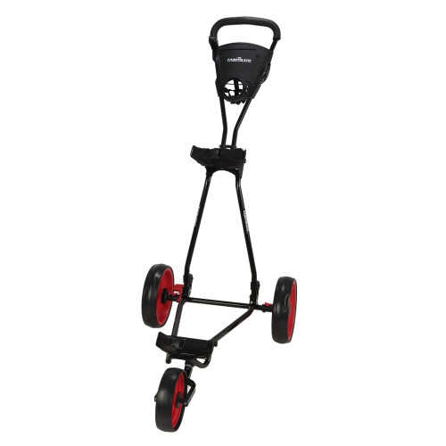 Caddymatic Golf Continental 3 Wheel Folding Golf Push/Pull Trolley Black/Red Caddymatic Golf Continental 3 Wheel Folding Golf Push/Pull Trolley Black/Red