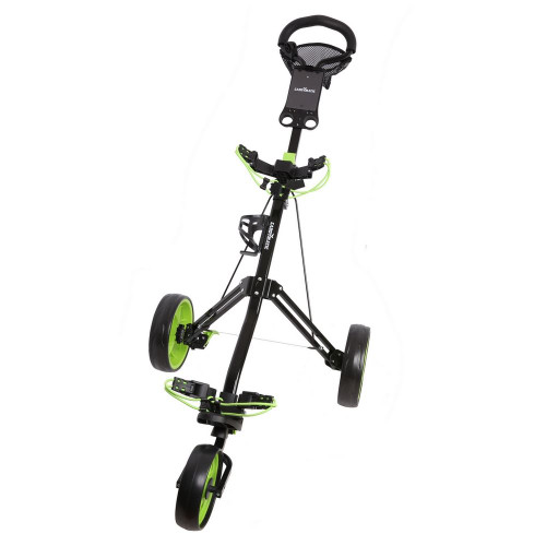 Caddymatic Golf Pro Lite 3 Wheel Golf Trolley Black/Green