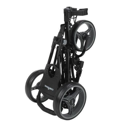Caddymatic Golf X-Lite One-Click Folding Pull/Push Golf Trolley Black Caddymatic Golf X-Lite One-Click Folding Pull/Push Golf Trolley Black