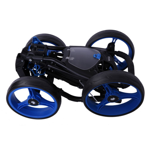 Ram Golf Deluxe FX 4 Wheel Golf Trolley Black/Blue Ram Golf Deluxe FX 4 Wheel Golf Trolley Black/Blue