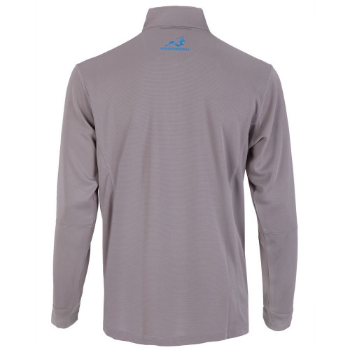 Woodworm Golf Mens 1/4 Zip Pullover Sweater Jumper, Grey/Sky Blue Woodworm Golf Mens 1/4 Zip Pullover Sweater Jumper, Grey/Sky Blue