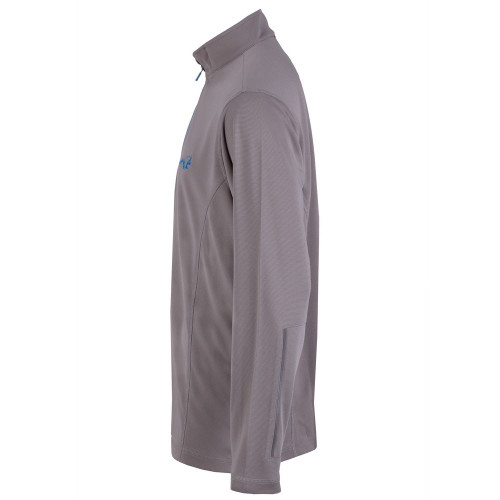 Woodworm Golf Mens 1/4 Zip Pullover Sweater Jumper, Grey/Sky Blue Woodworm Golf Mens 1/4 Zip Pullover Sweater Jumper, Grey/Sky Blue