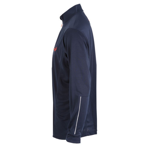 Woodworm Golf Mens 1/4 Zip Pullover Sweater Jumper, Navy/Red Woodworm Golf Mens 1/4 Zip Pullover Sweater Jumper, Navy/Red